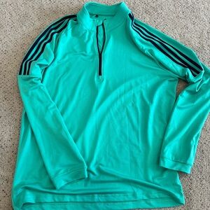 Adidas Golf. Mens L Large quarter zip. Teal/navy. Perfect condition. NNT